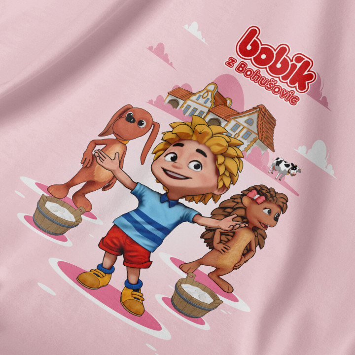 Dětské tričko Bobík růžové