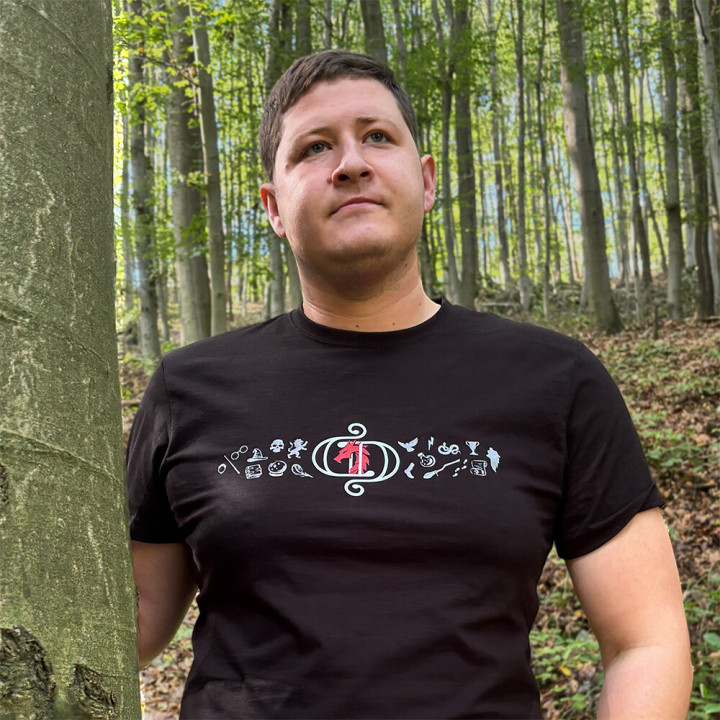 Tričko Caged Dragon červené