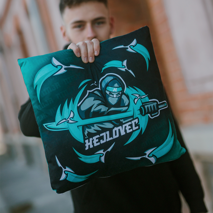 Polštář Hejlovec tyrkysový