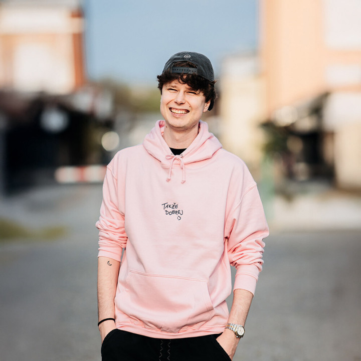 Dětská mikina Mattem takže dobrej Pink