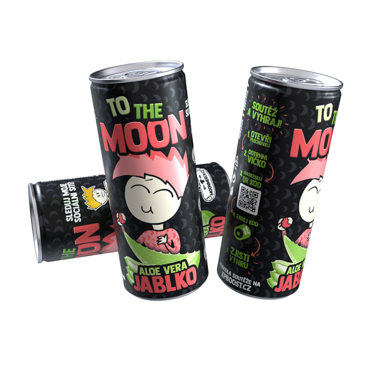 Mr. Moon ovocný nealkoholický nápoj s Aloe Vera a Jablko - 0,25ml