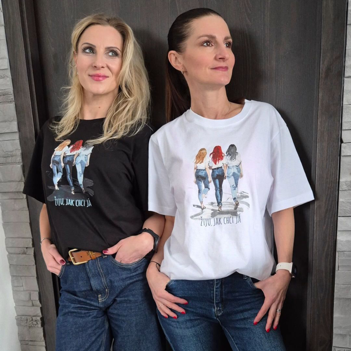 Bílé tričko Holki Žiju jak chci já 2.0