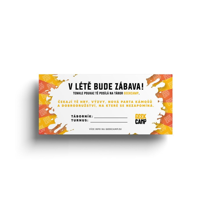 Poukaz na tábor GEEK CAMP