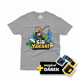 Limitované dětské tričko SY Rybář šedé