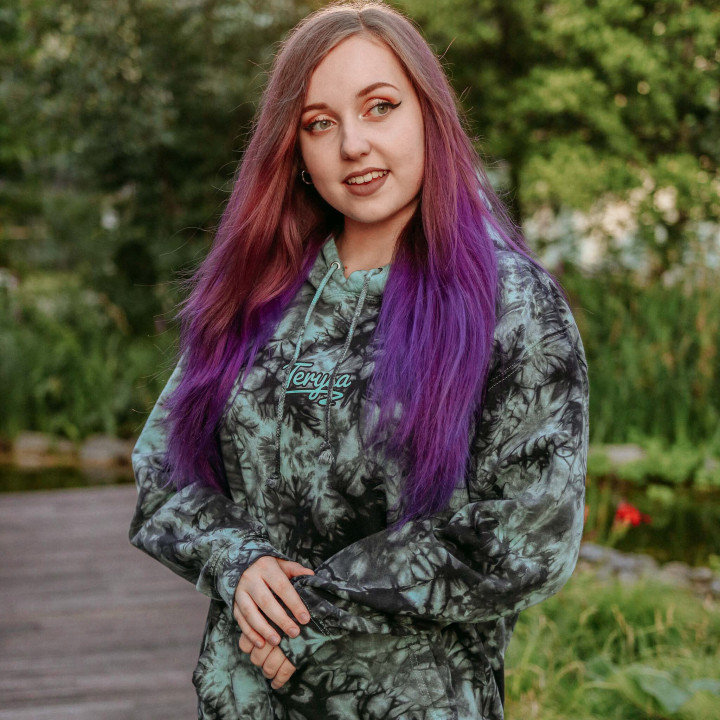 Mikina Terysa Tie Dye Black