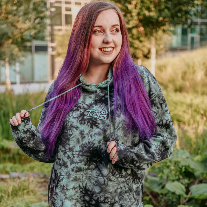 Mikina Terysa Tie Dye Black