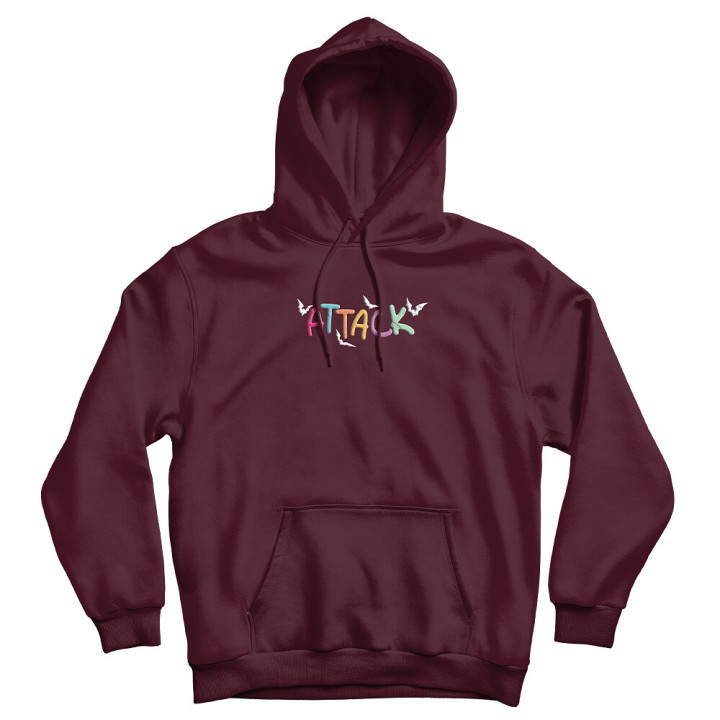 Mikina Attack Rainbow Red