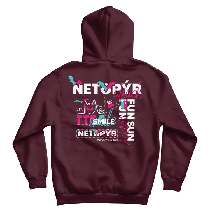 Mikina Attack Rainbow Red