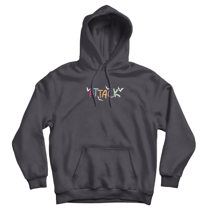 Mikina Attack Rainbow Grey