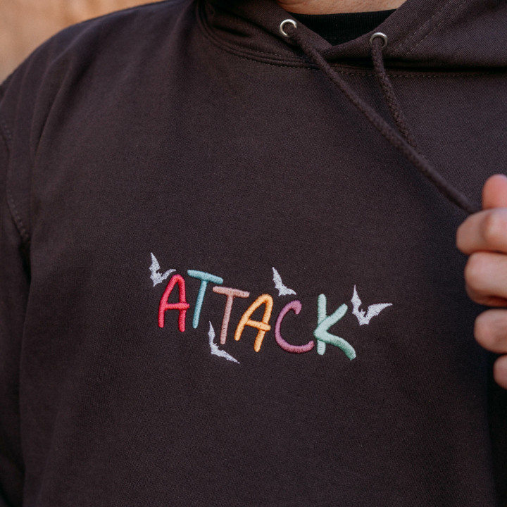 Mikina Attack Rainbow Grey