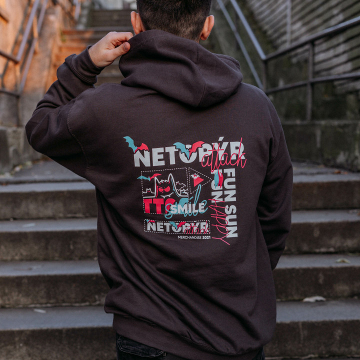 Mikina Attack Rainbow Grey